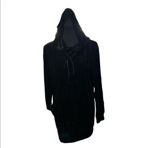 Black velvet hoodie NWT